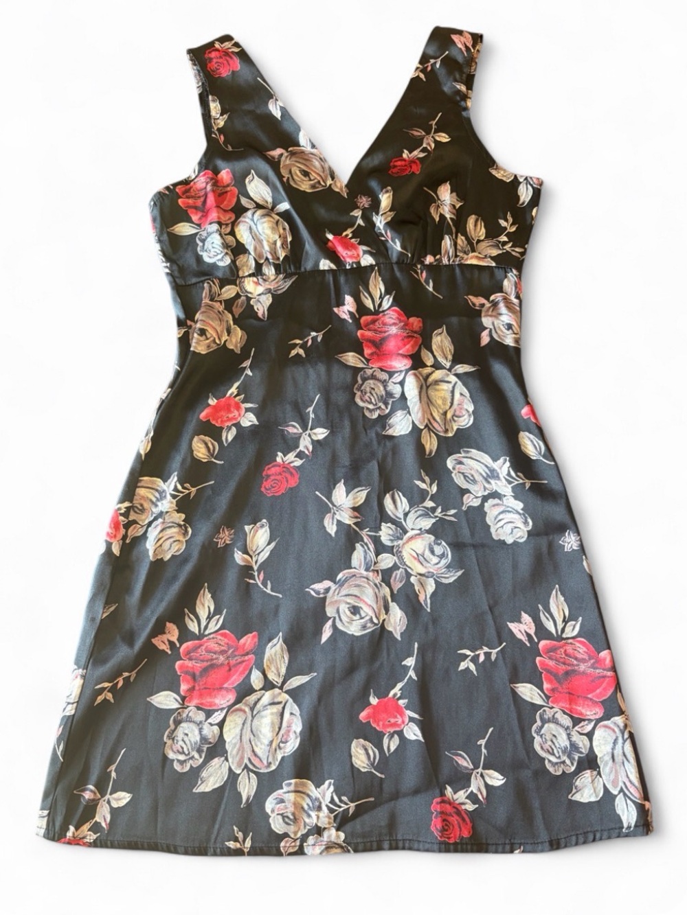 Vintage MGR Satin floral mini dress